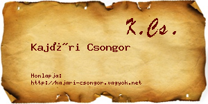 Kajári Csongor névjegykártya