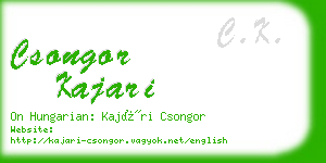 csongor kajari business card